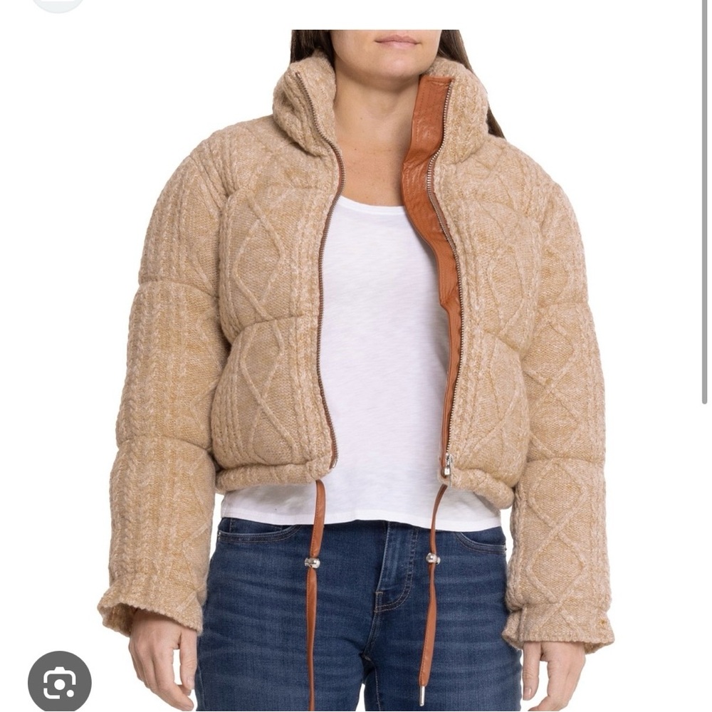 Blank NYC Tan Quilted Puffer Women's Jacket